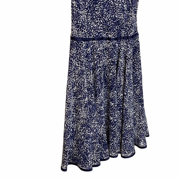 Bice patterned Drop Waist Drape Neck Flared Dress - Picture 4 of 12